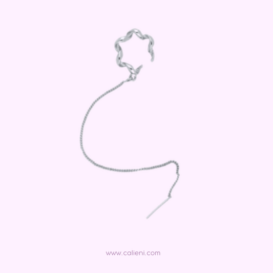 Curly Earcuff con cadena