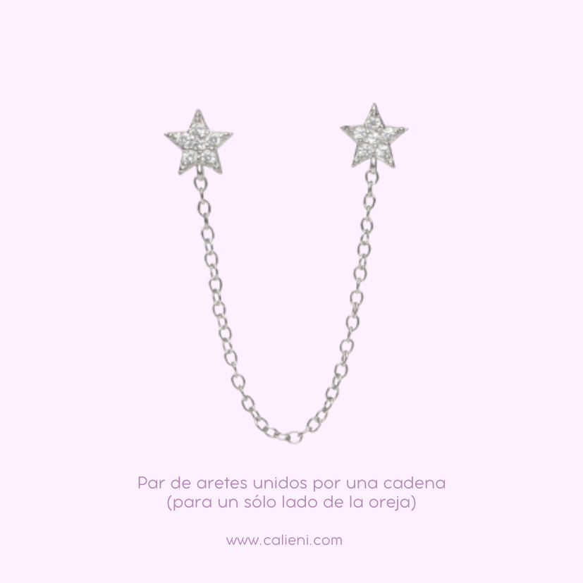 Stars Earrings with chain