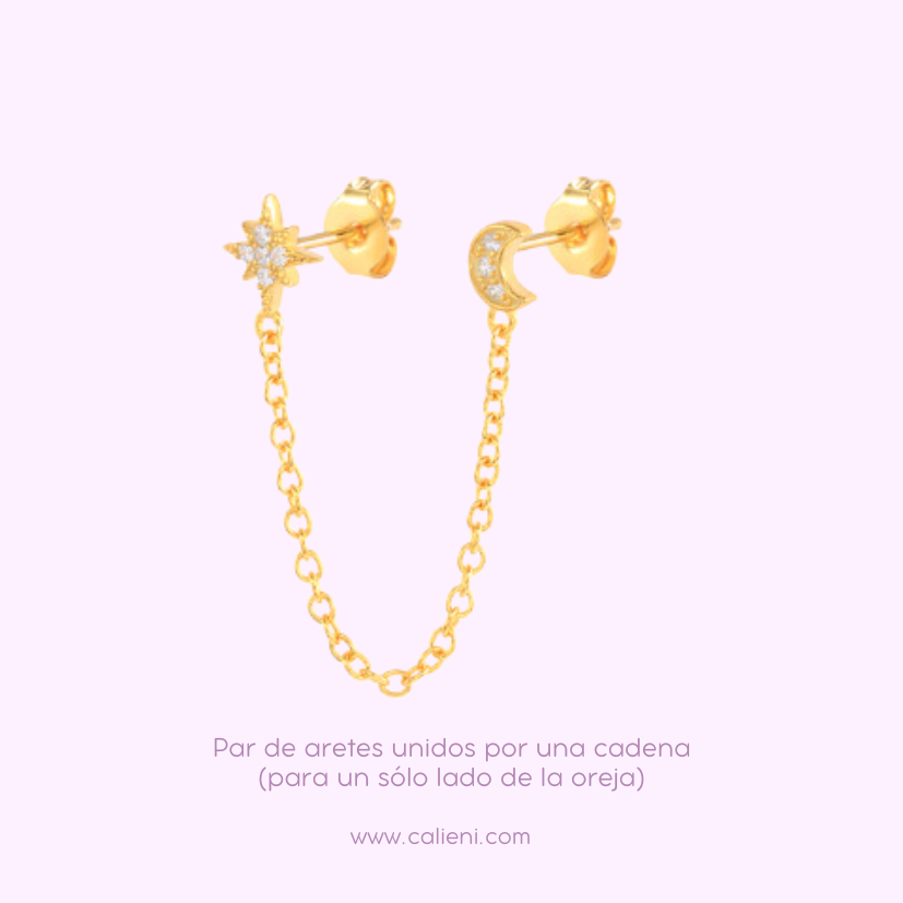 Starbust X Moon Stud Earrings