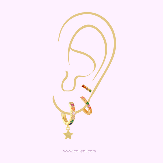 Multicolor Earring Party Set (Stars)