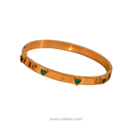 Esmeralda Hearts Bangle