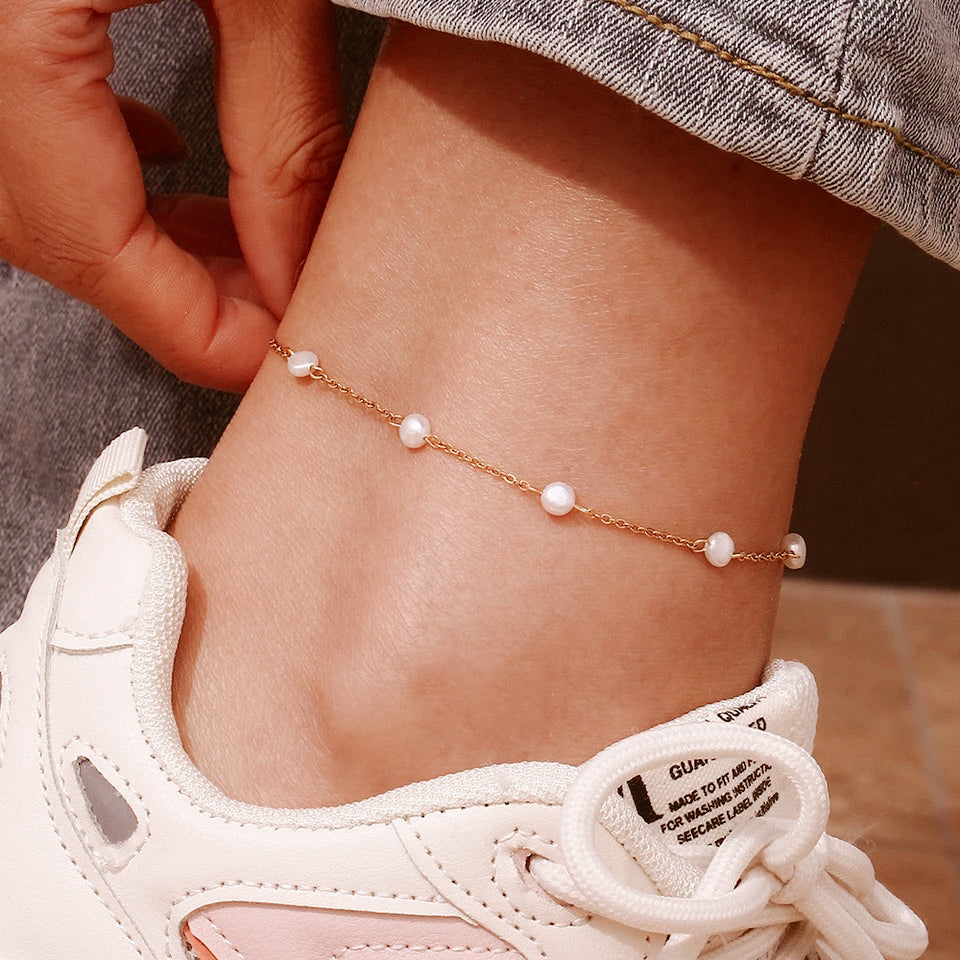 Madre perla Anklets (2 modelos)