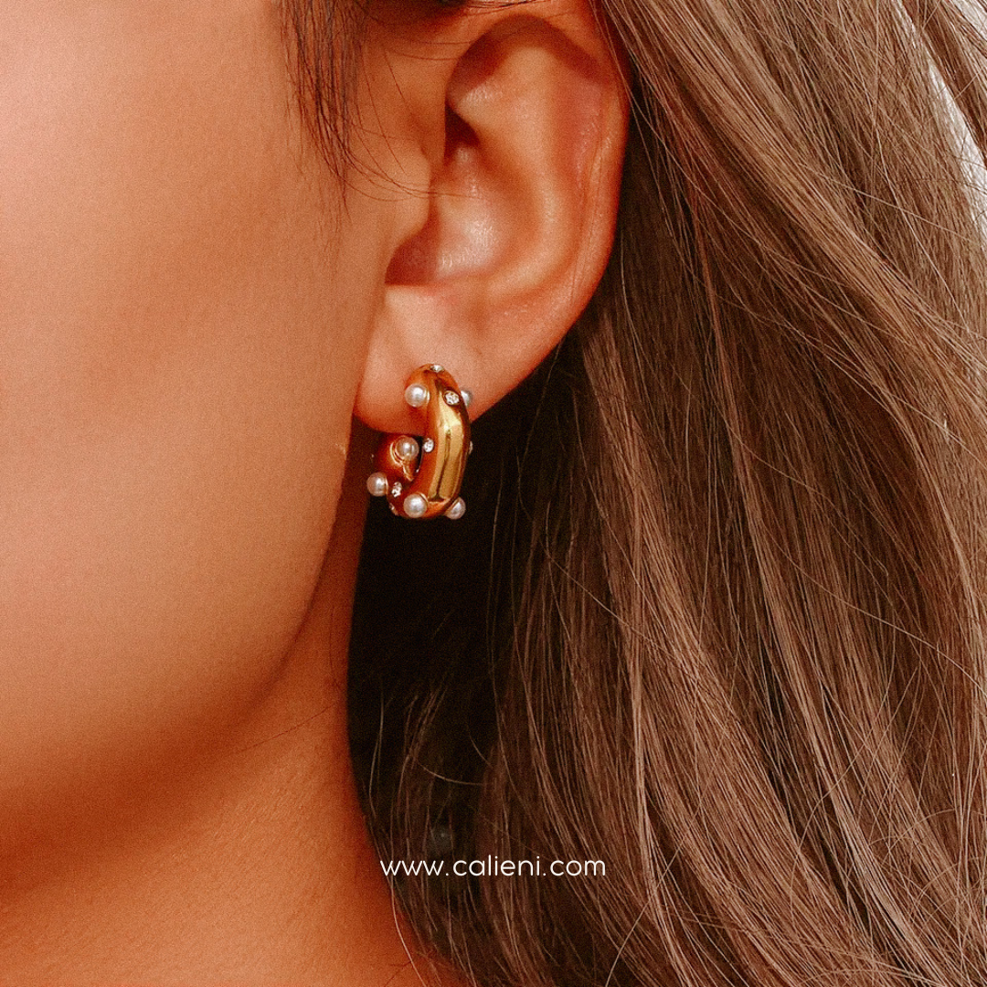 Pearl Chunky Hoops - Semi Abiertos