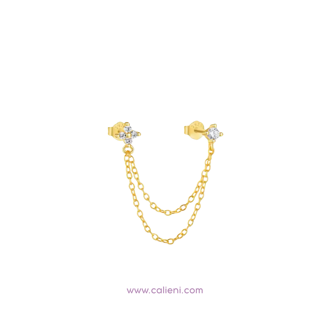 Elodie Double Chain studs
