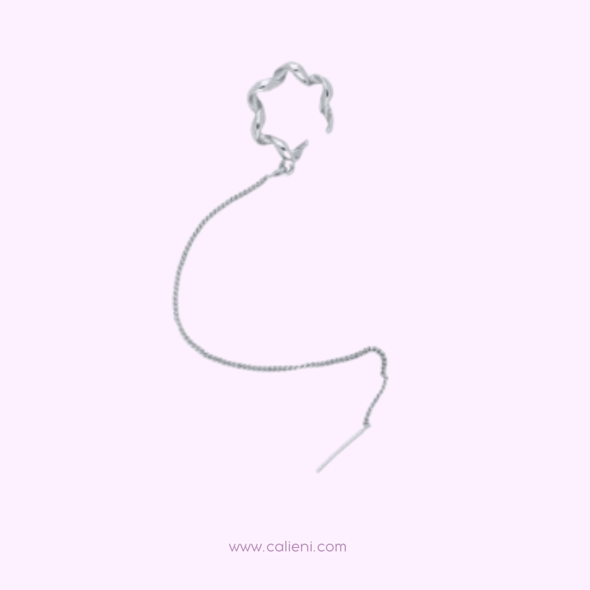 Curly Earcuff con cadena