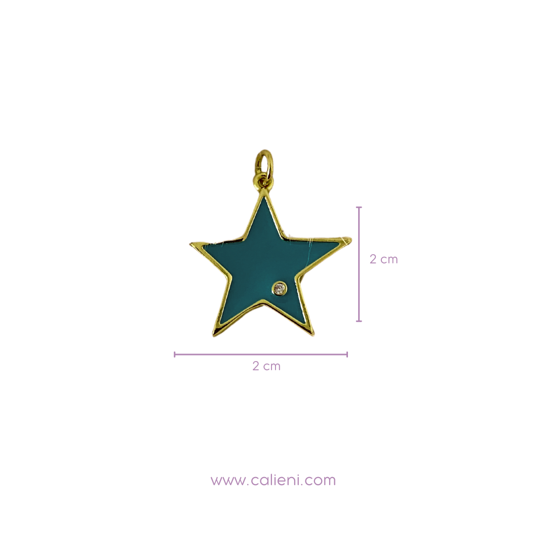 Star charms (Negra & Turquesa)