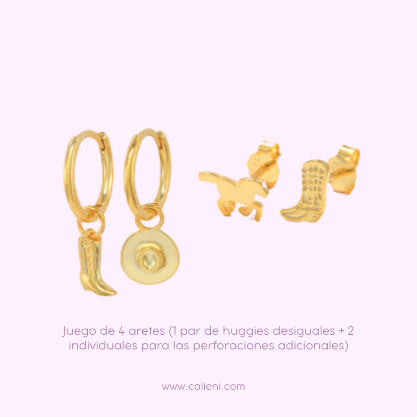 Golden Cowgirl Earparty set