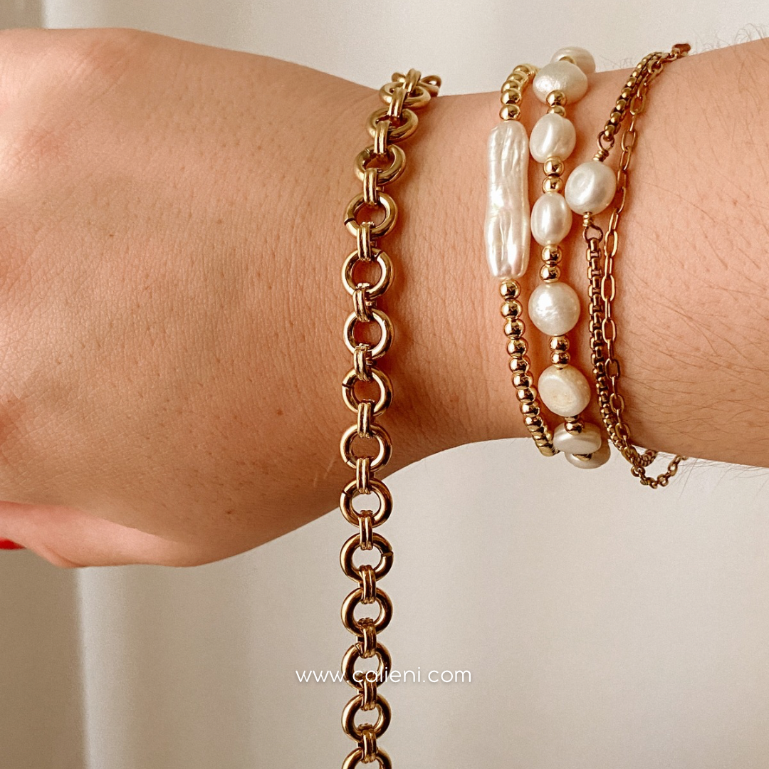 Belcher chain bracelet (gold & silver)