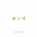 Diamond hearts - Flat black