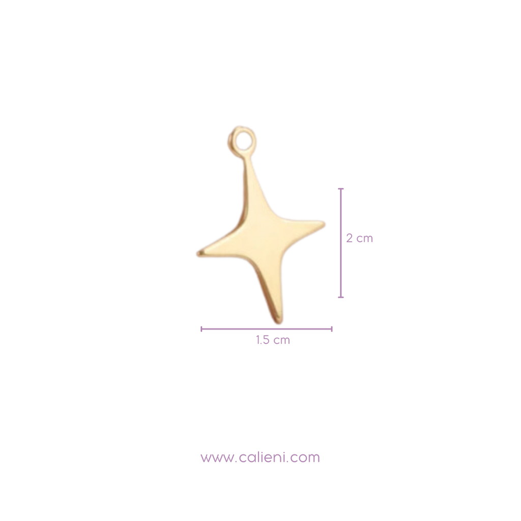 Starbust Charms plain (gold & silver)