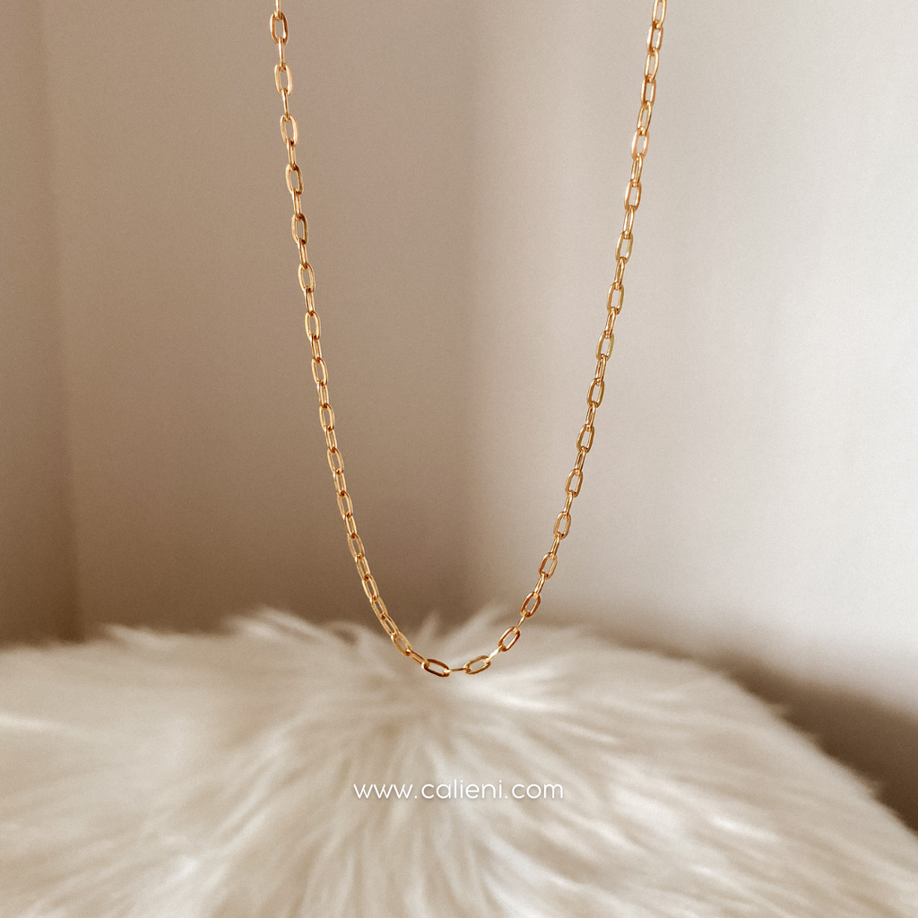Paperclip chain delgada COLLAR (gold & silver)