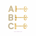 Brilliant Letters studs ~GOLD