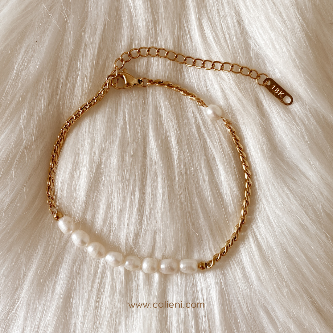 Madre perla Anklets (2 modelos)