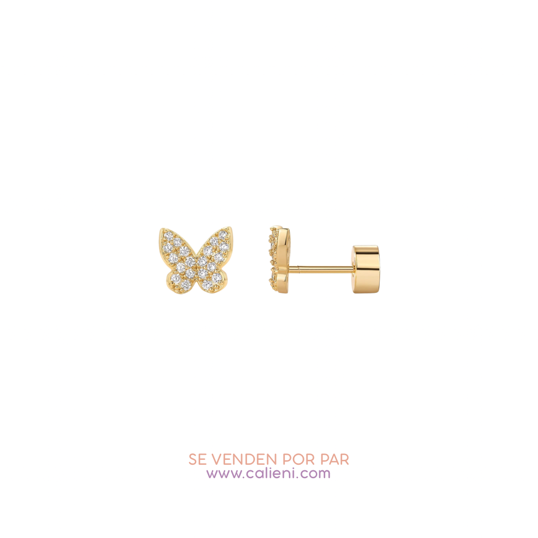 Butterfly studs - Flat black