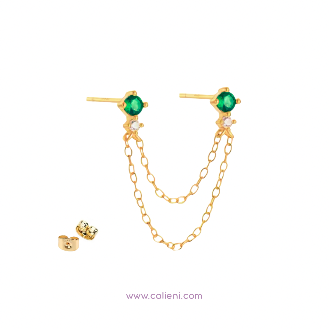 Double piercing with chain