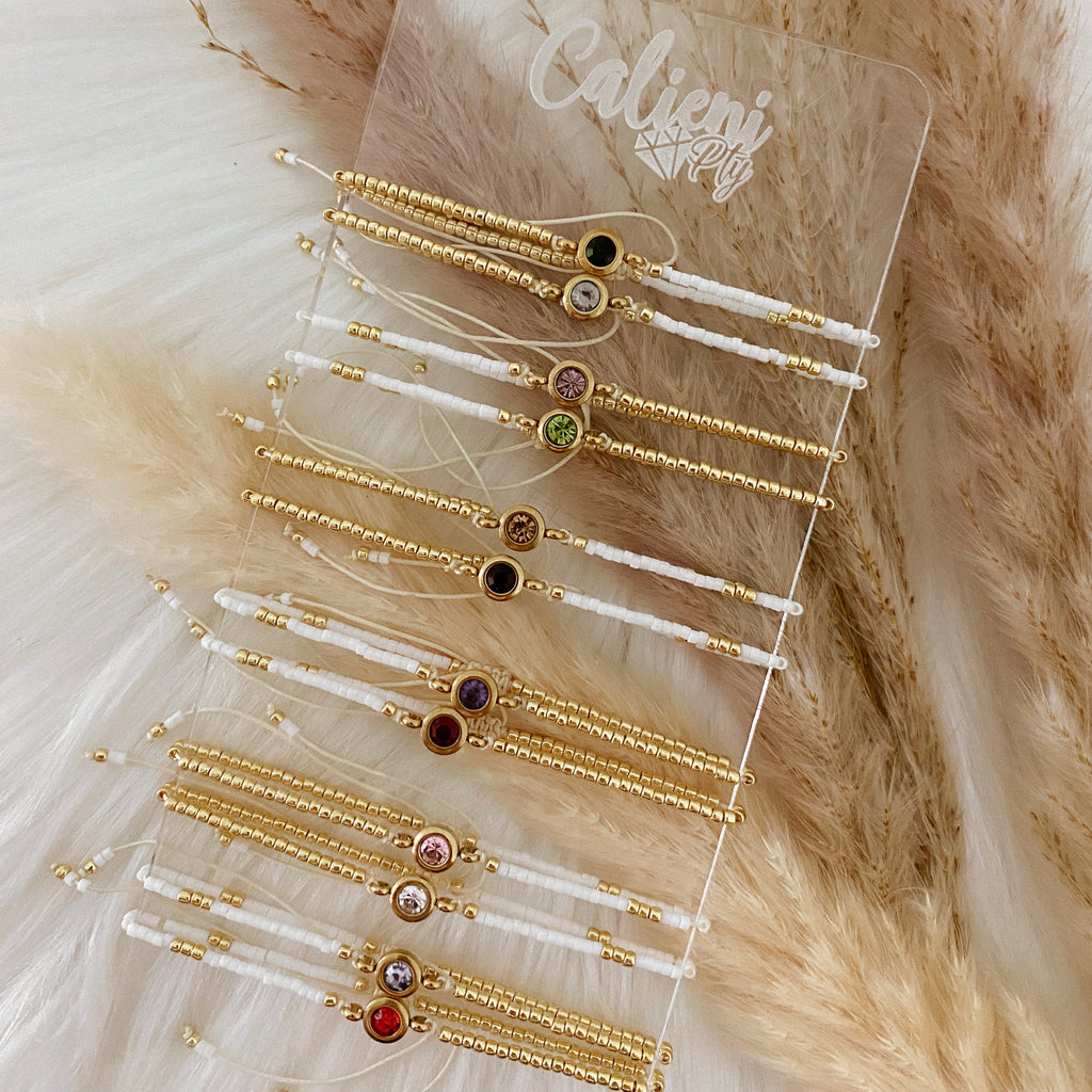 Birthstone miyuki bracelet