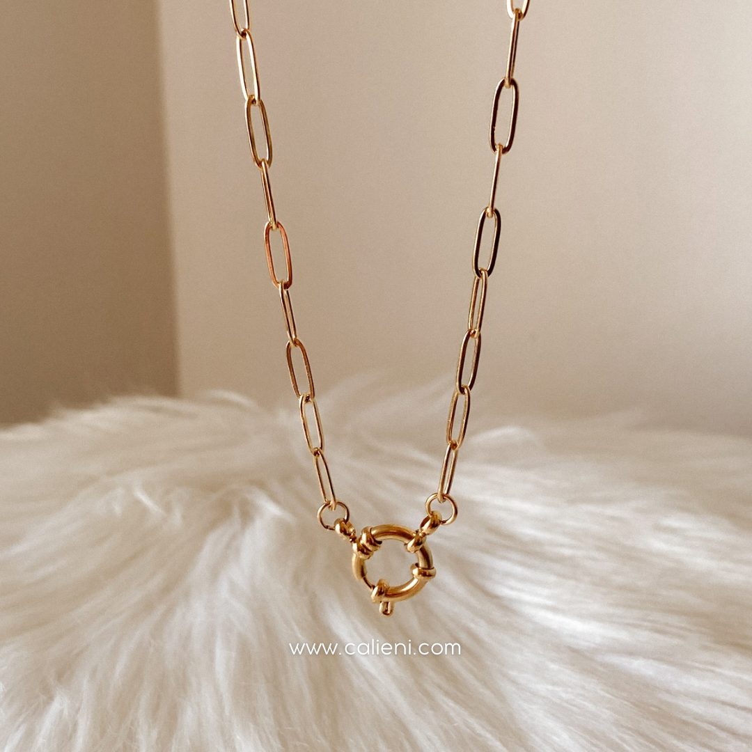 Paperclip chain con broche salvavidas (COLLAR)