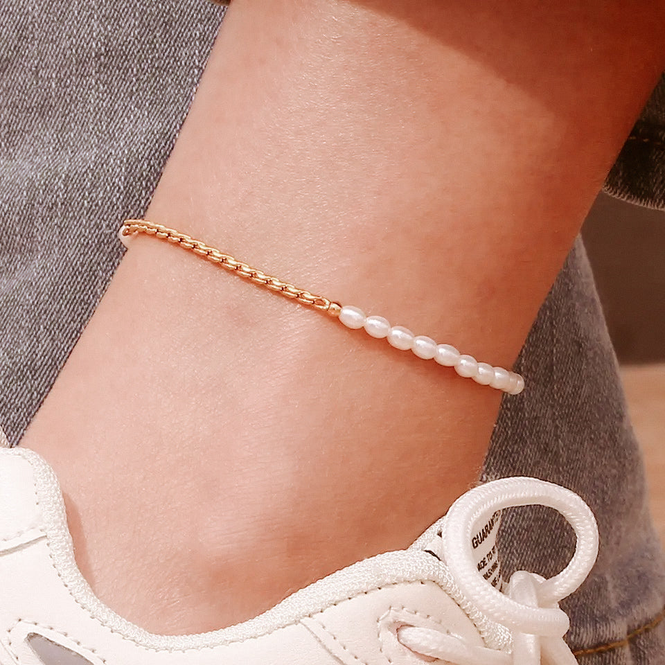 Madre perla Anklets (2 modelos)