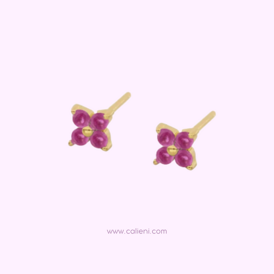 Flower mini studs (par)
