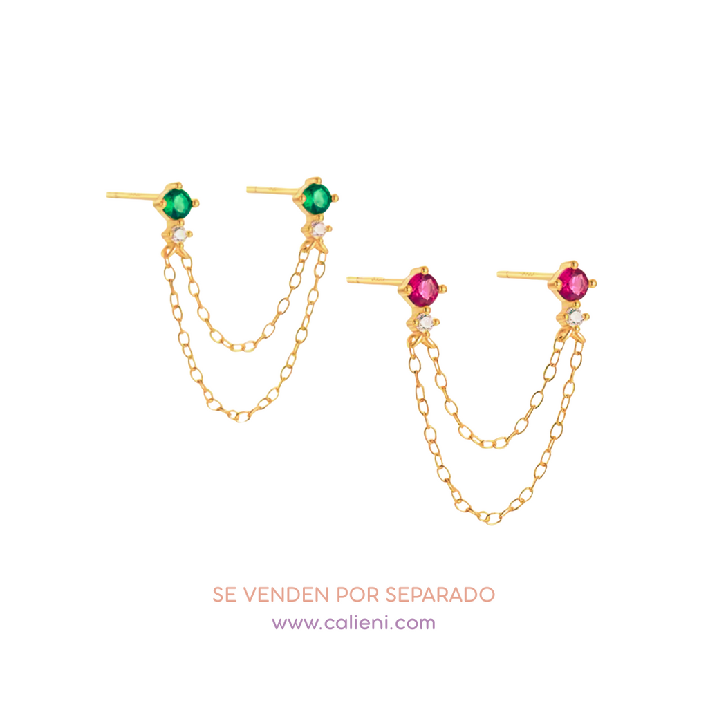 Double piercing with chain