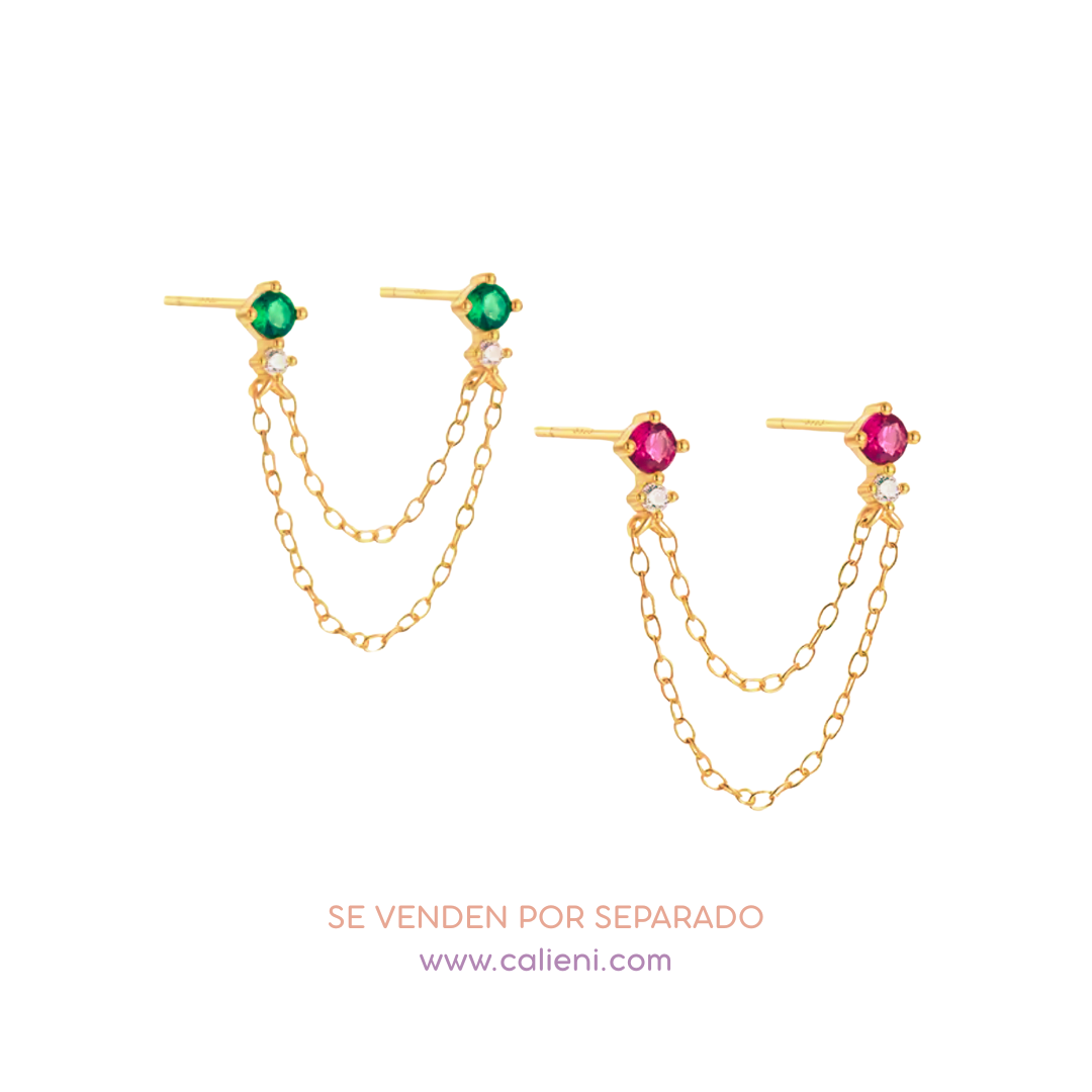 Double piercing with chain