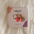 Pink link hoops