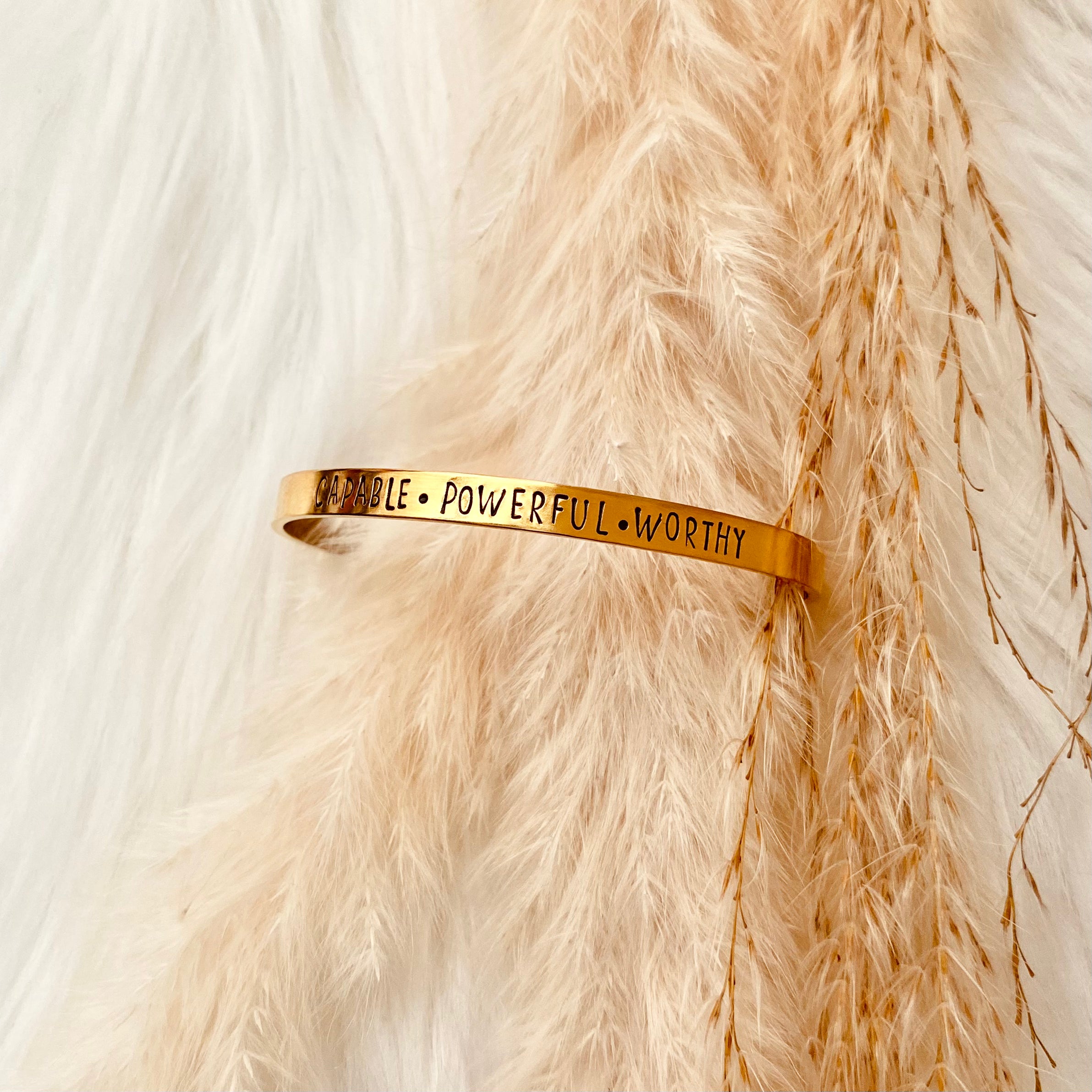 "FLOWERS" Affirmation Bangles