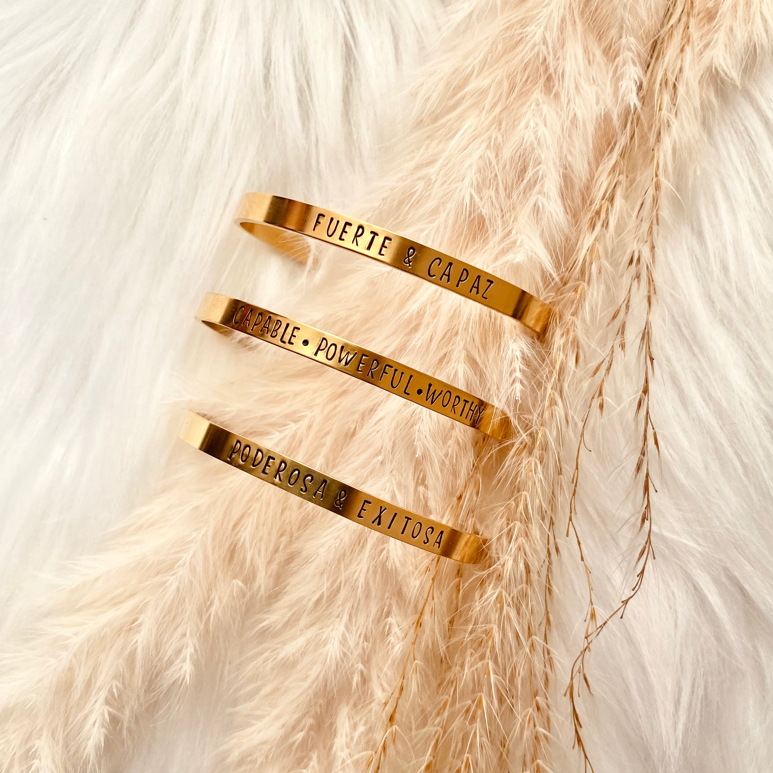 "FLOWERS" Affirmation Bangles