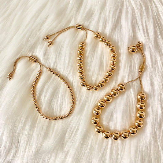 Golden beads bracelet