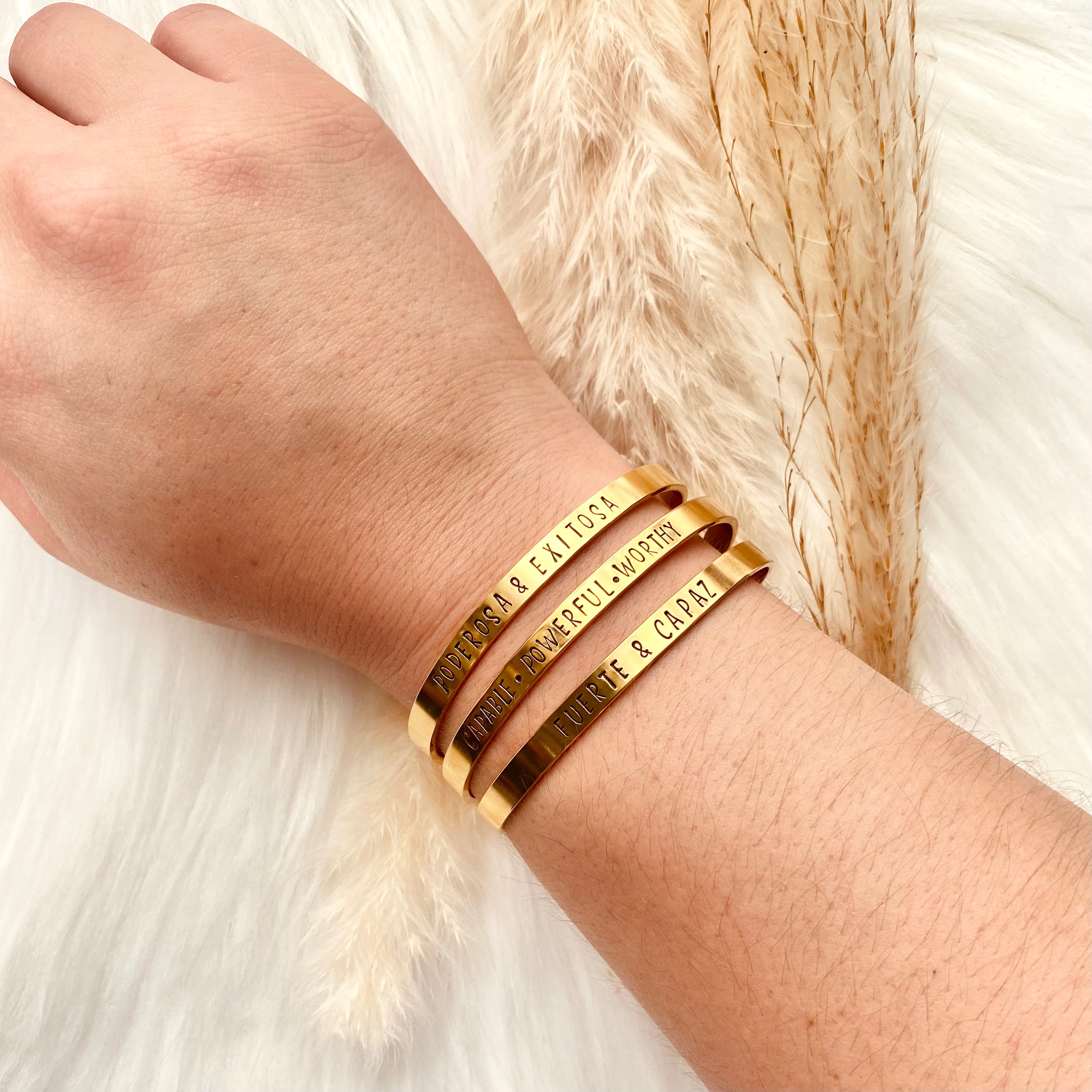 "FLOWERS" Affirmation Bangles