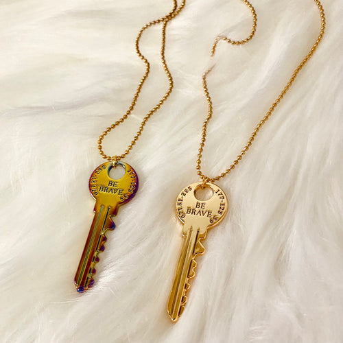 Be Brave Key Necklace