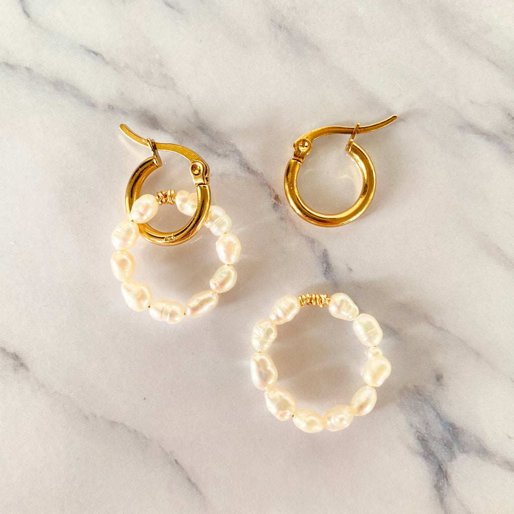 Pearl hoops